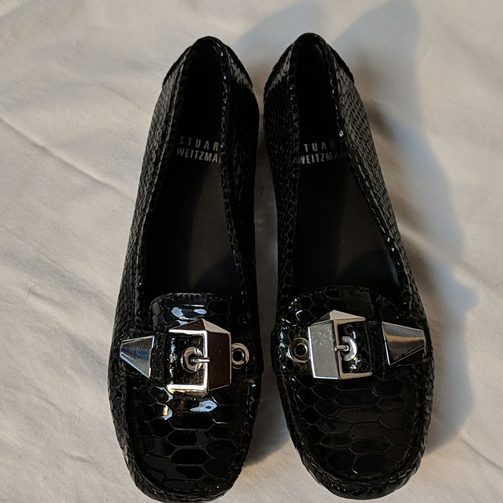 Stewart Weitzman snakeskin loafers